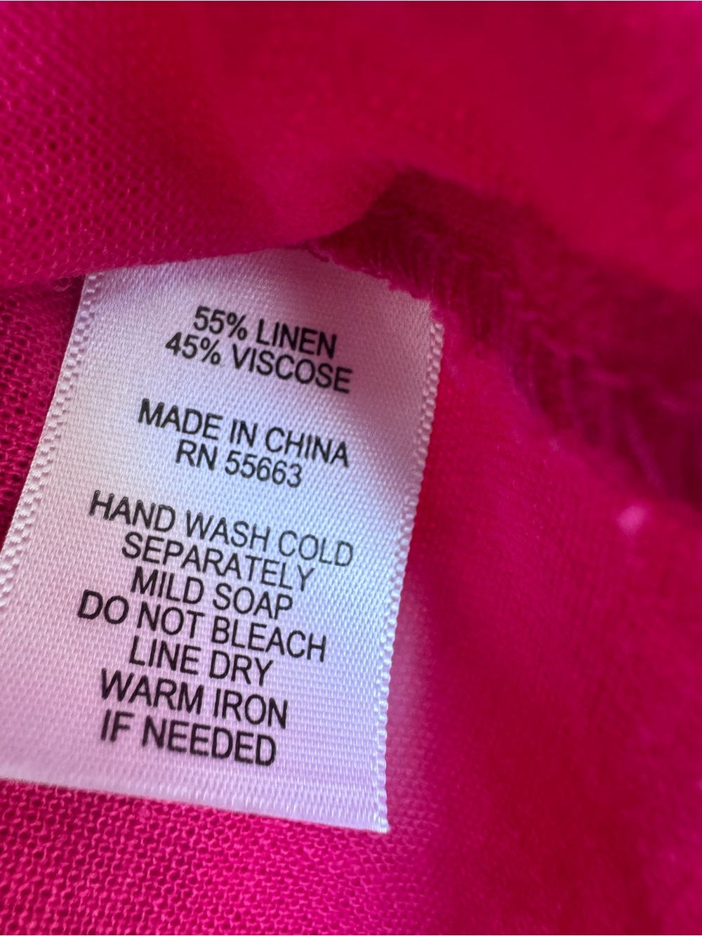 Nicole Miller New York Pink Linen Blend Ruffle Sleeve V-Neck Blouse XL Vacation - Picture 5 of 10